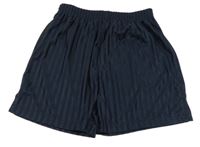 Tmavomodré pruhované športové kraťasy Tu