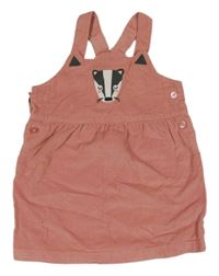 Ružové menšestrové na traké šaty s jezevcem Lupilu