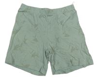 Zelenošedé bavlnené kraťasy so vzorom C&A