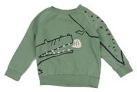 Zelenošedá mikina s krokodílom F&F