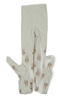 Bílé punčocháče se zajíčky 