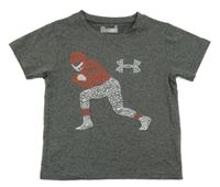 Šedé melírované tričko s rugbystou Under Armour