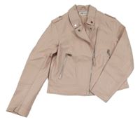 Světlerůžový kožekový crop podšitý křivák H&M