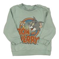 Světlemodrozelená mikina Tom a Jerry