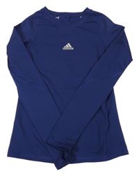 Tmavomodré funkční sportovní triko Adidas