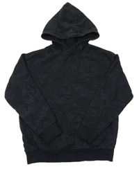 Čierno-sivá vzorovaná mikina s kapucňou H&M