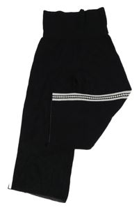 Čierne pletené culottes nohavice s prúžkami River Island