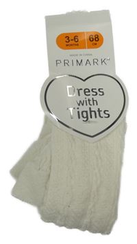 Nové - Biele vzorované pančuchy Primark