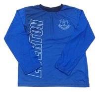 Cobaltově modro-tmavomodré pyžamové fotbalové triko Everton