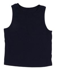 Tmavomodrý rebrovaný crop top George