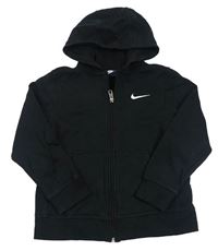 Černá propínací mikina s logem a kapucí Nike