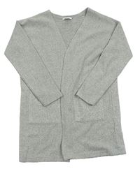 Svetlosivý melírovaný úpletový cardigan PRIMARK
