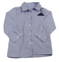 Modro-biela pruhovaná košeľa