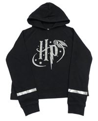 Čierna crop mikina so znakem - Harry Potter a kapucňou zn. C&A