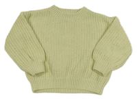 Šafránový rebrovaný oversize sveter H&M