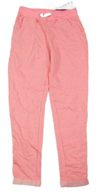 Nové - neonově korálové melírované tepláky X-MAIL