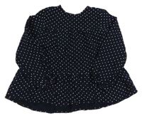 Tmavomodro-bílá puntíkatá tunika little kids