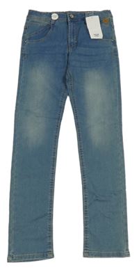 Nové - modré skinny teplákové rifle YIGGA