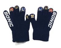 Tmavomodré prstové rukavice so Sonicem s kamarády H&M