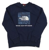 Tmavomodrá funkční mikina s logem The North Face