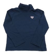 Tmavomodrý rolák so srdiečkom lupilu