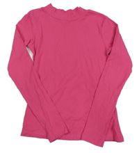 Tmavoružový rebrovaný rolák H&M