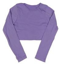 Fialové thermo crop tričko PRIMARK