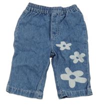 Modré rifle s květy Schiesser