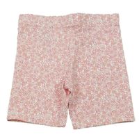 Smetanovo-ružové legínové kraťasy s kvetmi a větvičkami Cynthia Rowley