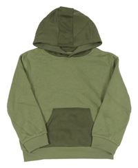 Khaki melírovaná mikina s kapsou a kapucí PRIMARK