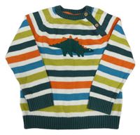 Pruhovaný sveter s dinosaurom Mothercare