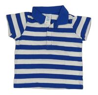 Modro-bílé pruhované polo tričko C&A