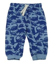 Modré tepláky s dinosaury Topomini