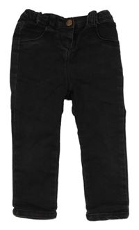 Čierne plátenné skinny nohavice Kiabi