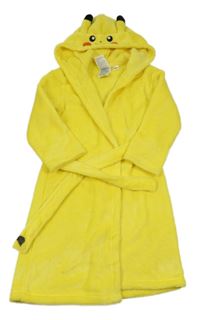 Žlutý chlupatý župan s kapucí - Pikachu H&M