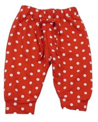 Červené bodkovaná é tepláky