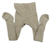 Hnědé melírované žebrované punčocháče H&M