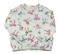 Biela mikina s mašľami Shein