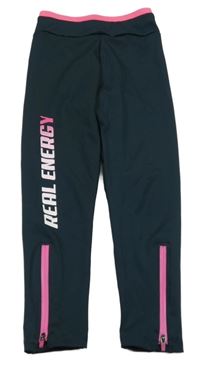 Černé sportovní capri legíny s nápisem Zara