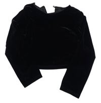 Černé sametové crop triko St. Bernard