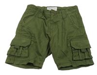 Khaki plátěné cargo kraťasy Fat Face