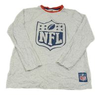 Světlešedé melírované triko s 3D logem NFL Primark