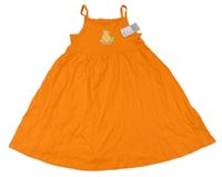 Nové - Oranžové bavlnené šaty s ananasom Primark