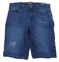 Modré rifľové kraťasy s vyšúchaním Cars Jeans