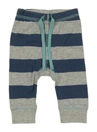 Šedo-modré pruhované lehké tepláky H&M