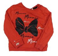 Červená ľahká mikina s mašlí - Minnie Disney