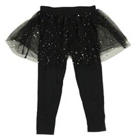 Černé legíny s tylovou sukní Primark
