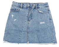 Modrá melírovaná rifľová sukňa Denim Co.