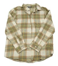 Smetanovo-khaki kostkovaná košile Primark