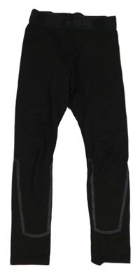 Čierne funkčné thermo legíny s logom Kipsta